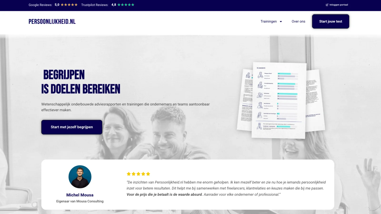 Homepage Persoonlijkheid.nl